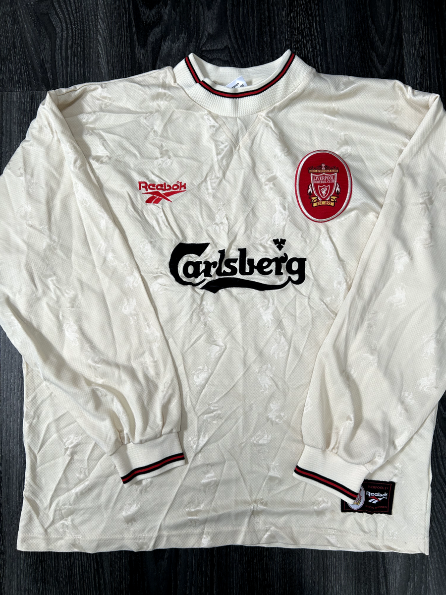 Authentic Reebok Liverpool 1996/1997 Away Shirt Extra Large Long