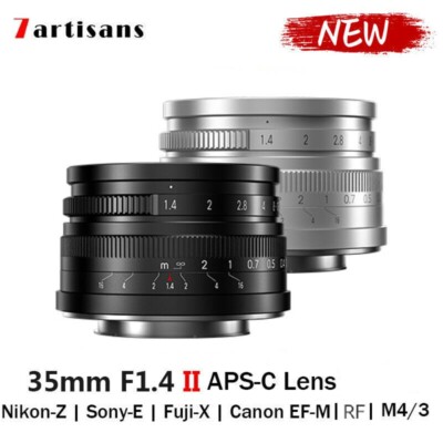 7artisans 35mm F1.4 Mark II APS-C Prime Lens For Sony Canon Fuji Nikon Micro 4/3