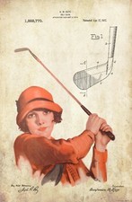 Vintage Golf Club Patent Art Print 11x17 Women's Clothing Course Wall Decor Gift