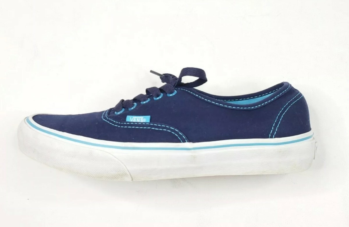 Vans Off The Wall Blue Sneaker Shoes Lace Up Low Top Size Mens