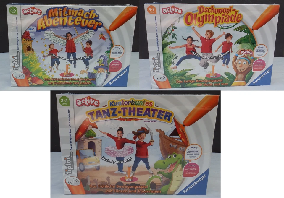RAVENSBUGER Ravensburger tiptoi active Spiel Verschiedene Activ-Spiele zur Auswahl NEU