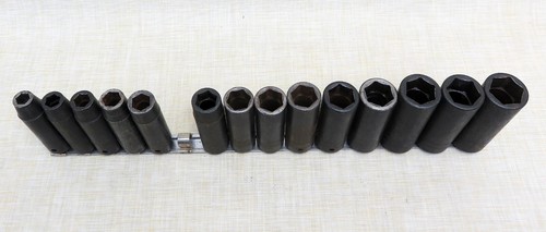 Snap-on 315SIMMYA Impact DEEP Socket Set 6PT 1/2" Drive 14PCS READ - Picture 3 of 6