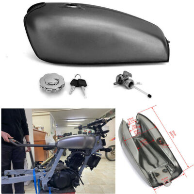 #ad Universal 9L 2.4 Gal Cafe Racer Gas Fuel Tank for Honda for Yamaha XS for SUZUKI $84.99