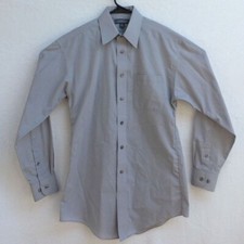 Croft  Barrow Long sleeve Button down Dress Shirt, Men's, Gray, Size 14.5 32/33
