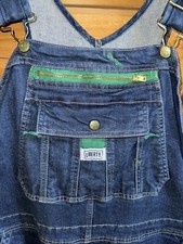 Liberty Bib Overalls Mens 42x30 Blue Denim Carpenter Workwear Pants Jeans Farmer