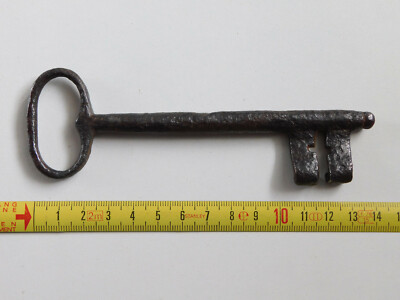 15 cm Ancienne Grosse Clé vers 1900 Fer Forgé,Collection déco,Antique Castle Key