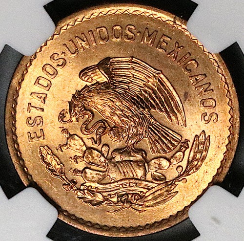 1945 NGC MS 64 RD Mexico 5 Centavos Josefa Bronze Red Coin (23082402C) - Picture 4 of 6