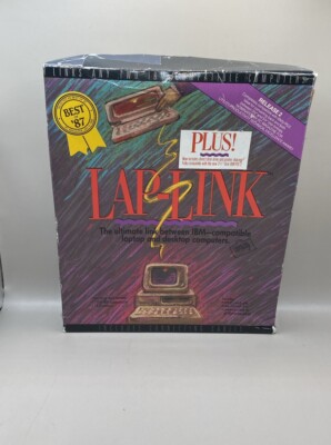 LAP-LINK DATA TRANSFER SYSTEM - MANUALS & DISK - TRAVELING SOFTWARE