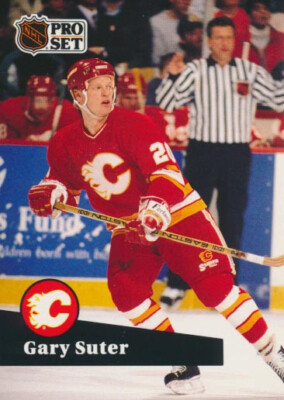 1991-92 Pro Set French #32 GARY SUTER - Calgary Flames