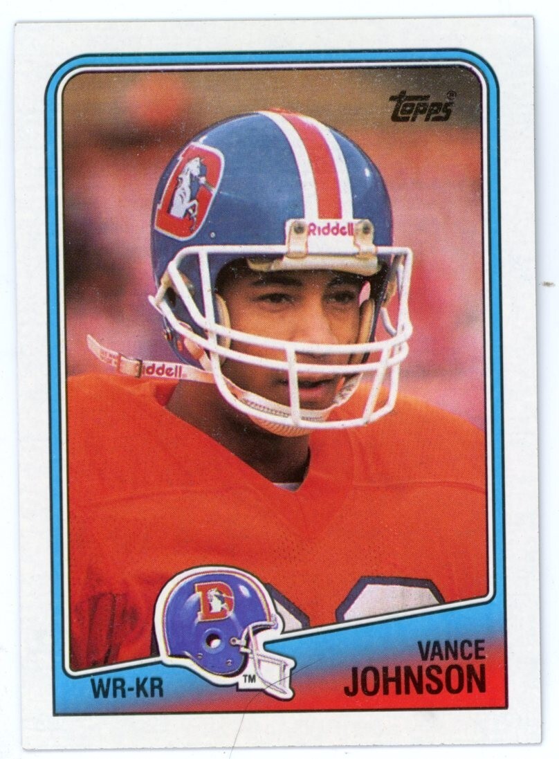 1988 Topps #25 Vance Johnson Denver Broncos Football Card