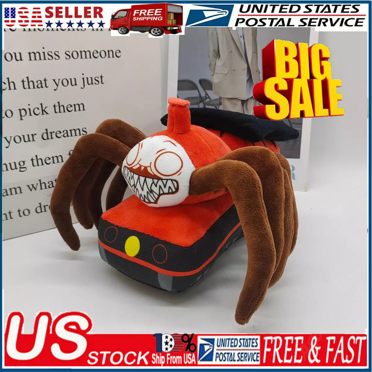 Choo-Choo Charles Plush Toy Banban Plush Horror Game Spider Animal Figure  Stuffed Doll Charles Train Plushie Gift for Kids