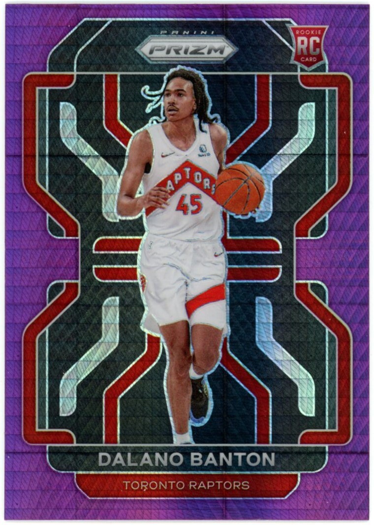 2021-22 Panini Prizm Purple Hyper Dalano Banton #328 Rookie RC SSP VERY RARE