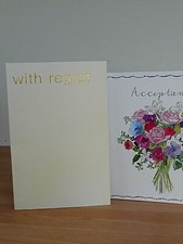 x 1  Acceptance  and  x 1 Regret  cards ~  Free postage