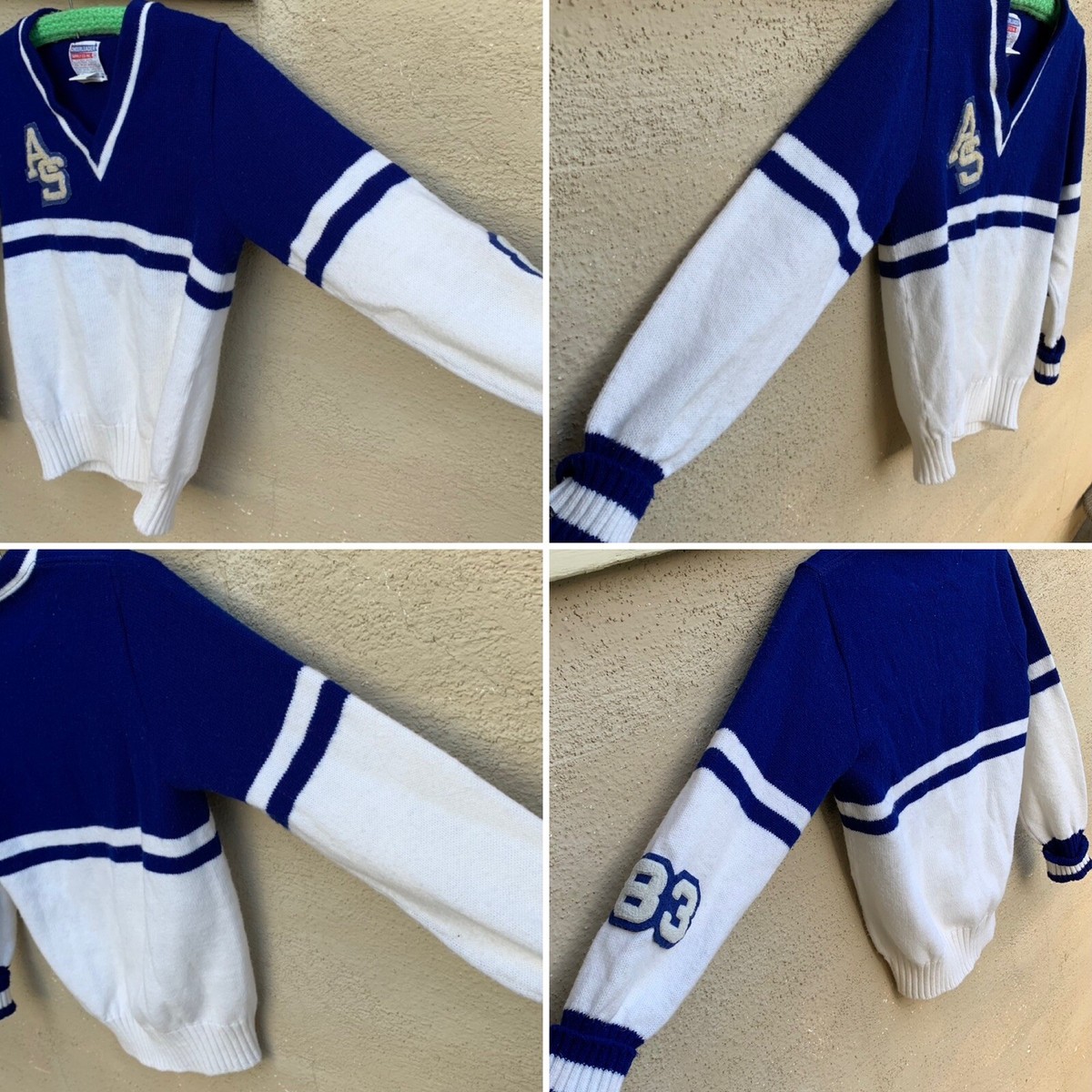 vintage cheer sweater AS 83 Cheerleader Supply Co Inc Dallas Texas 