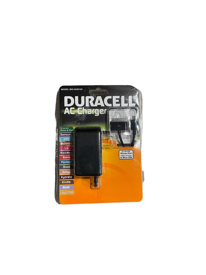CARGADOR DURACELL AC BIG-DUR152 - iPHONE iPOD KINDLE LECTORES ELECTRÓNICOS DROID LG Nuevo Foto 2 de 2