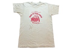 1985 Run To The Arch YMCA St. Louis T-Shirt Vintage Made In USA Tan
