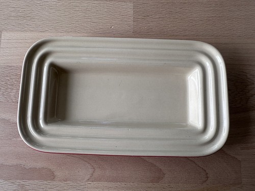 Le Creuset RED Butter Dish BASE ONLY Enamel Stoneware Ceramic 0705 Replacement - Picture 8 of 16