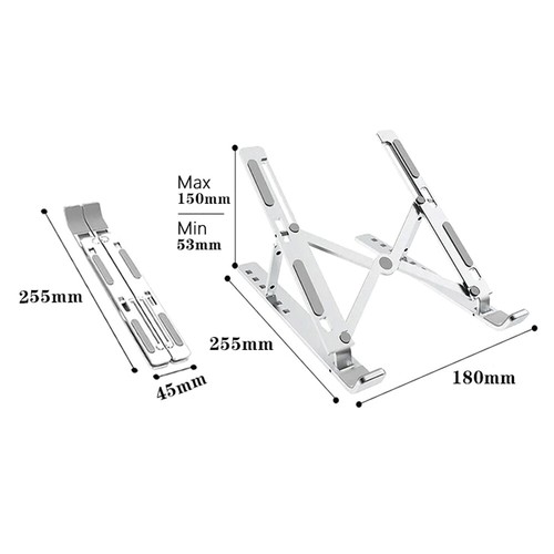 Aluminum Laptop Stand Tablet Holder Office Desk Accessory - Photo 2/14