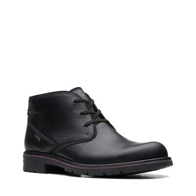 Clarks Morris Peak Chukka Boots Mens 8 Waterproof Black Leather Ankle Lace Up Clarks Morris Peak Chukka Boots Mens Size 10 Gray Leather  main image 2