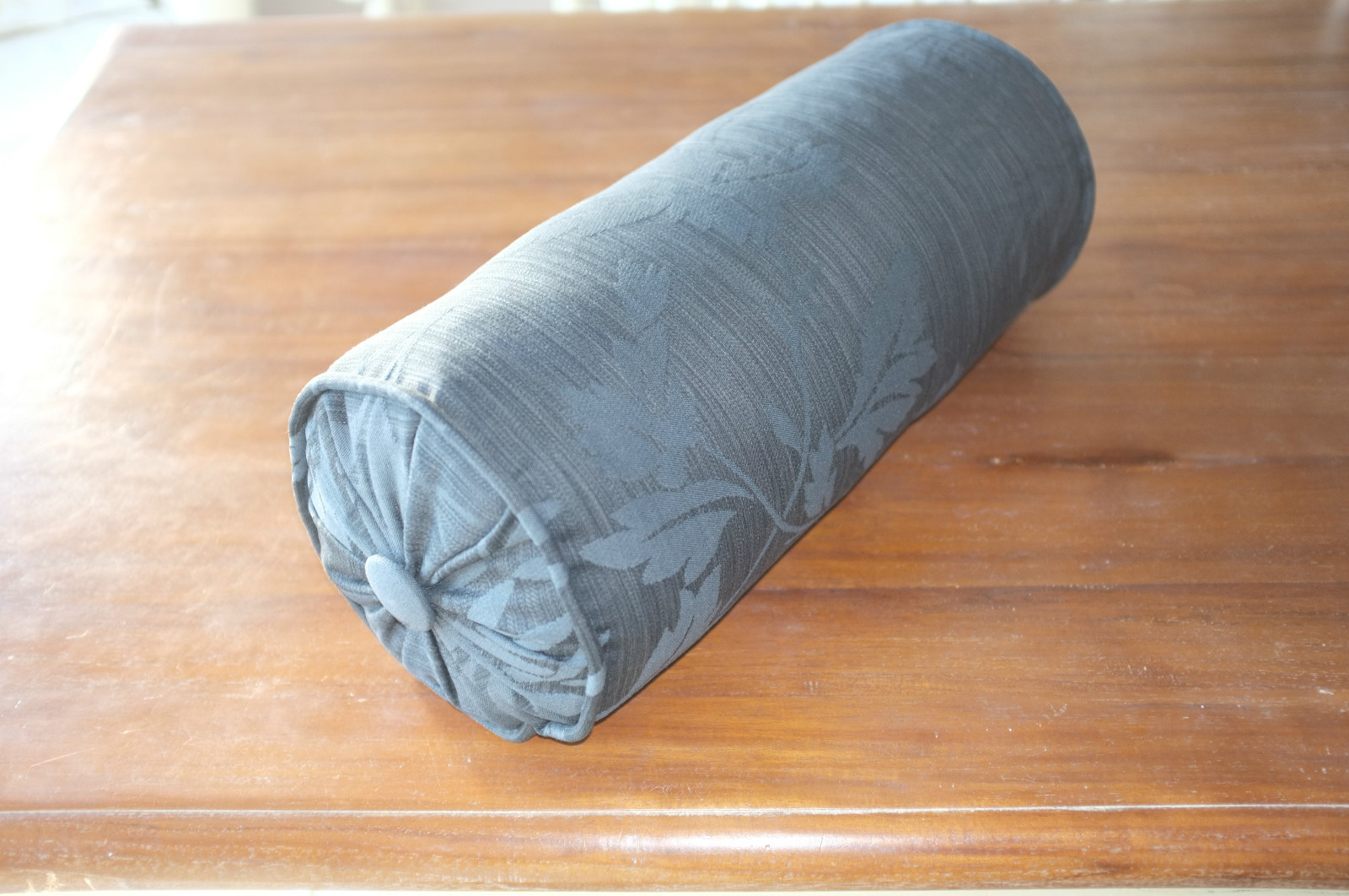 Laura Ashley Chrysanthemum Charcoal Complete Bolster Cushion. Truly