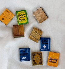 Vintage Dollhouse Miniature Faux Book Lot 1:12 Scale Great Titles 
