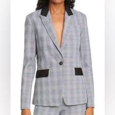 NWOT Rag Bone Rylie Glen Plaid Blazer Size 6 Grosgrain Trimmed
