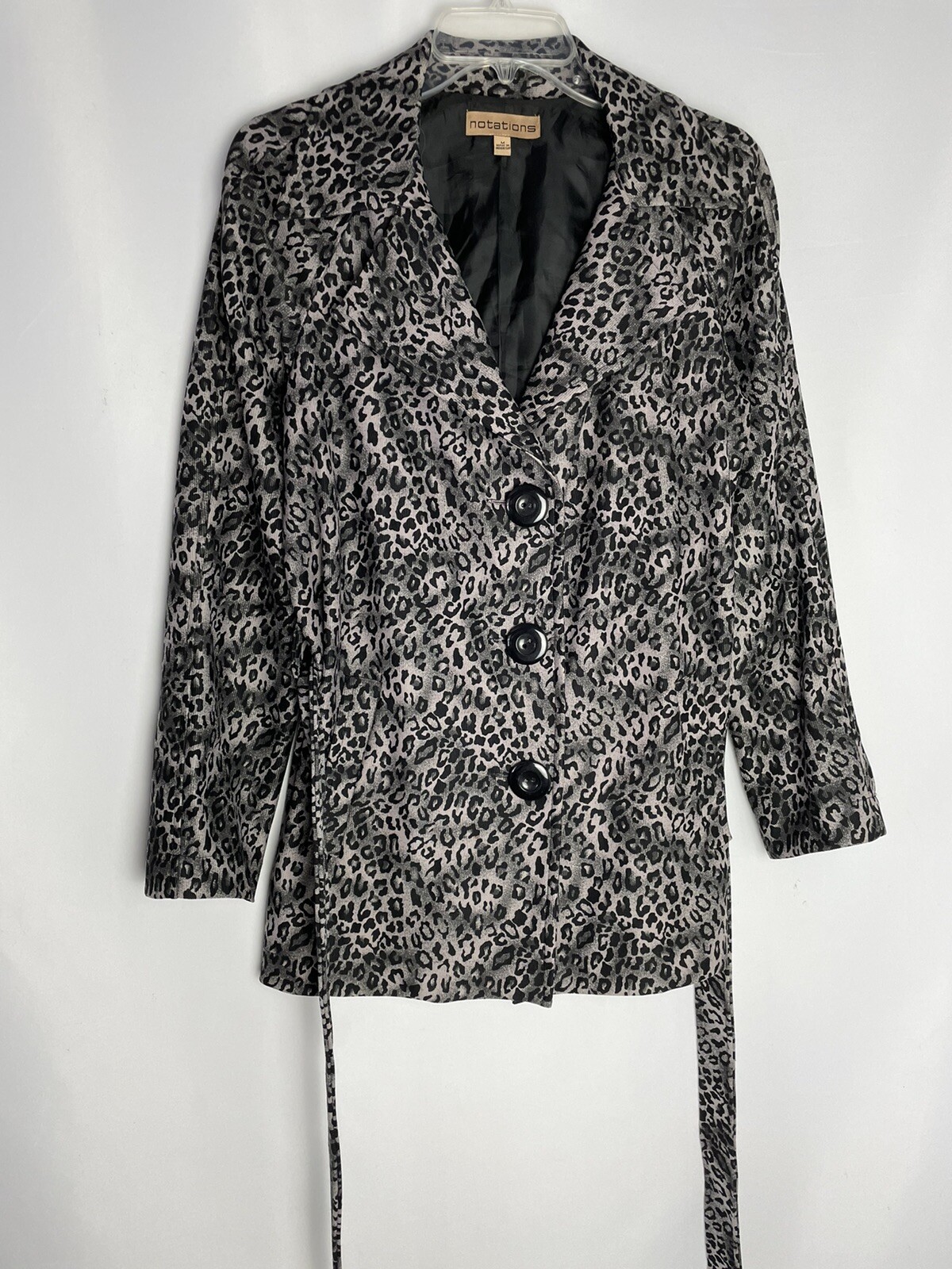 Women's Animal Print Button Front Shirt Jacket