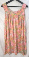 Vtg Lorraine Nightgown Small Colorful Print Nylon 1960s 1970s Boudoir Lingerie