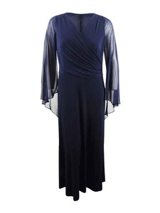 plus size cape gown