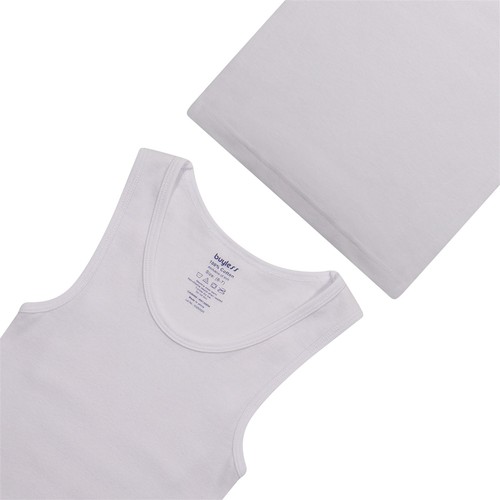 Buyless Fashion Boys Scoop Neck Undershirts Tagless Tank Top White (6 Pack) - Picture 6 of 56