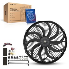 Slim Fan Push Pull Electric Radiator Fan, 12V Radiator Fan 16 inch Universal