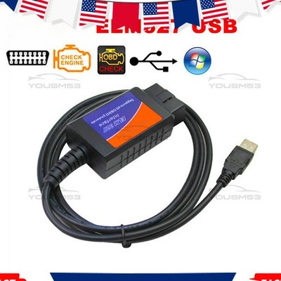 OBD2 Diagnostic Device USB V1.5 Car Cable Interface OBDII CAN BUS Code Reader