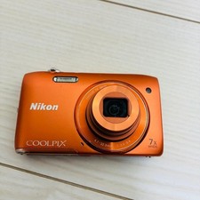 Nikon COOLPIX S3500 Orange Digital Camera 20.1 MP 7x Zoom HD 1/2.3-inch CCD