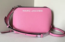 New Marc Jacobs Grind Crossbody Pouch Pebble Leather Petal Pink