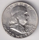1962 D BEN FRANKLIN HALF DOLLAR 90% SILVER DENVER .50¢ UNITED STATES USA
