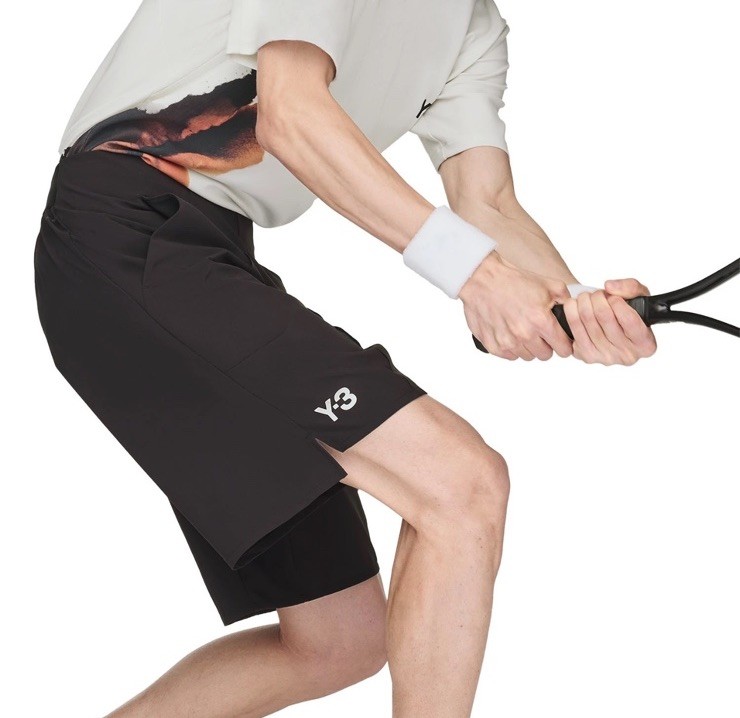 Y-3 adidas Tennis Pro Ergo Black Tennis Stretch Shorts Mens Medium JY4854 2XL 6590₽