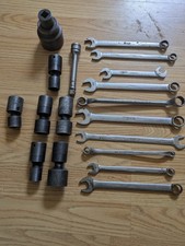 Snap On Tools- Lot Of 16 Pcs Various Impact Swivel Sockets Wrenches And More