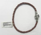 S890  Pandora Single Brown Leather Bracelet 590705CBN-S2 - Size 19 cm