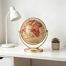 1x720  WORLD GLOBE EARTH Map Rotating Geography Ocean Classroom Learning Desktop