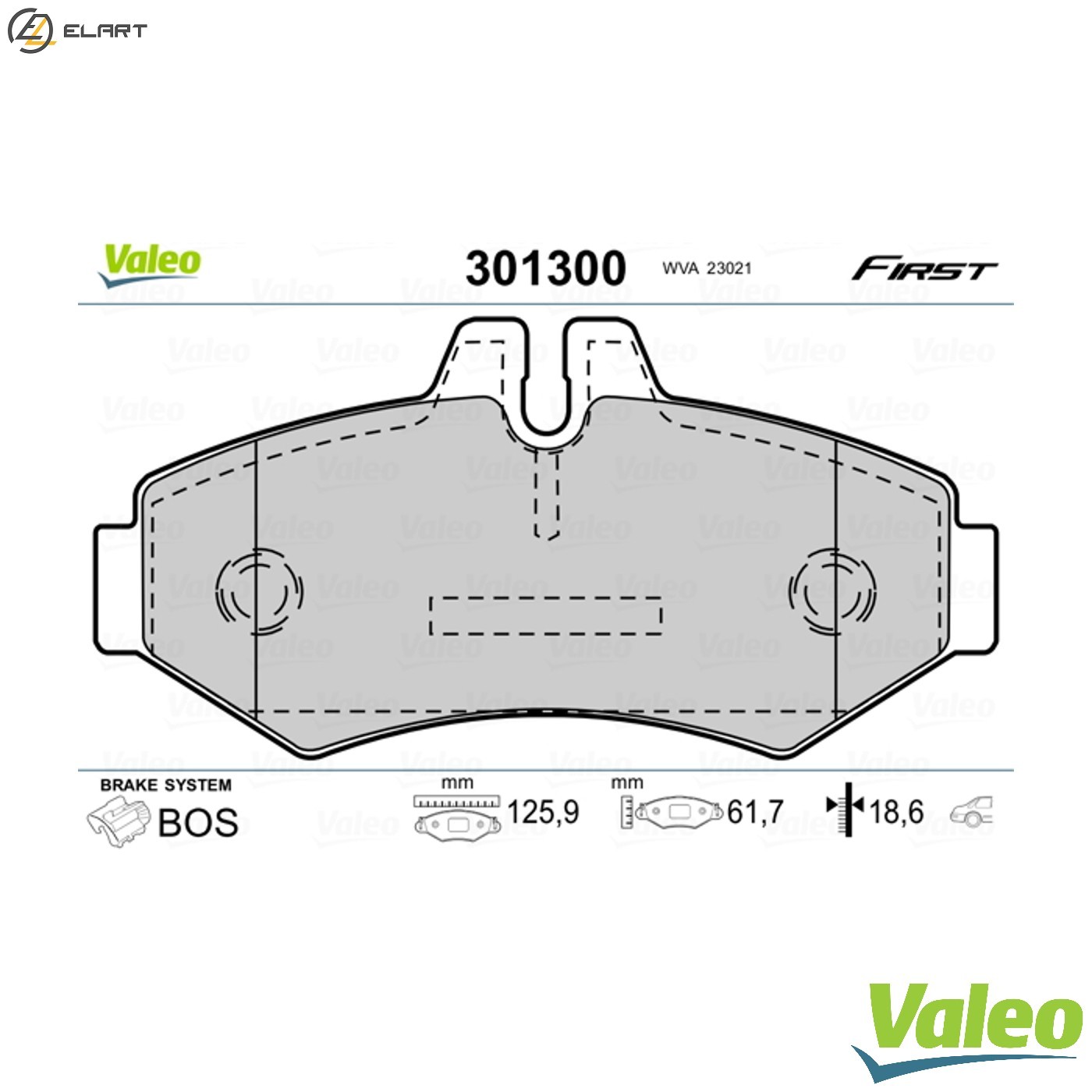 BRAKE PAD SET DISC BRAKE 301300 FOR VW LT/Mk/II/Bus/28-35/Platform/Chassis/Van