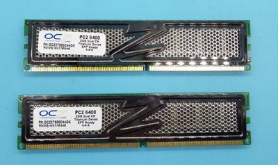 OCZ Titanium Series  4GB (2x2GB) DDR2 PC2 6400 PCZ2T800C44GK #R3257