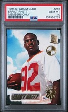 1994 Topps Stadium Club #252 Errict Rhett ROOKIE Card PSA 10 RARE Pop 1 Bucs . rookie card picture