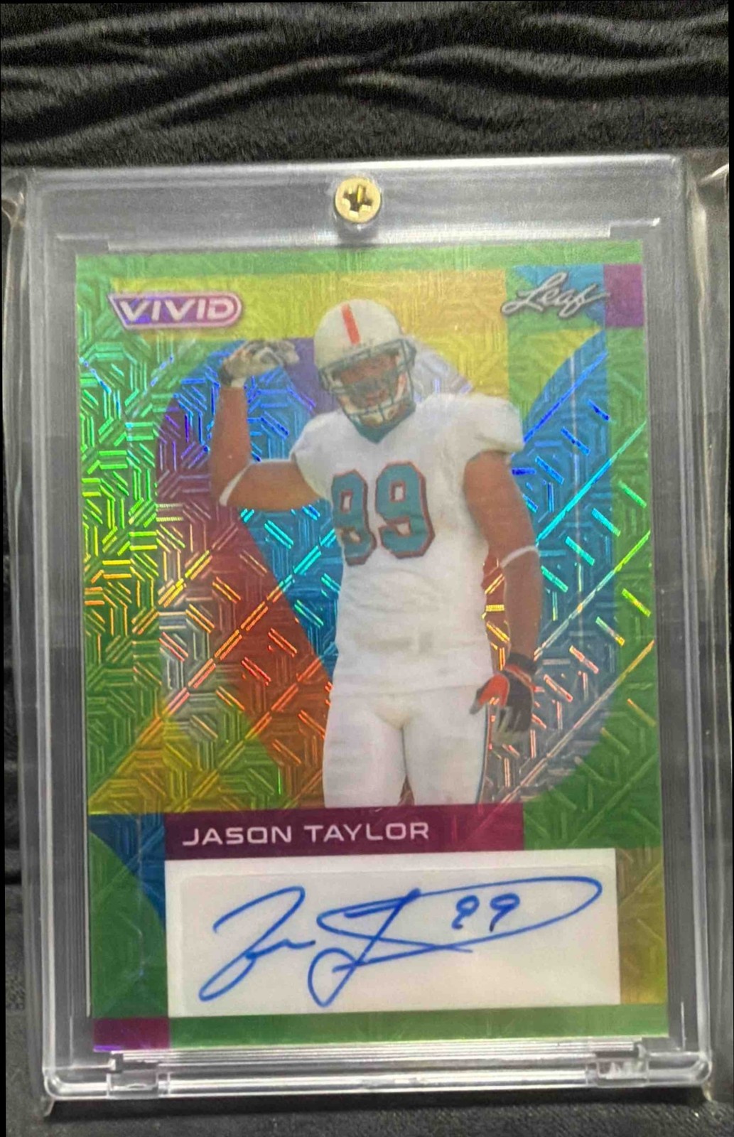 Jason Taylor Leaf Vivid Autographs #BAJT1 Green