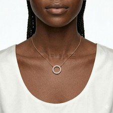 9ct Gold Stylish Diamond Ring Pendant Necklace Women