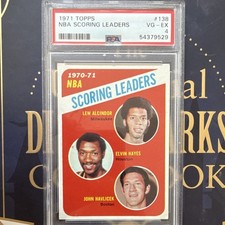 Topps 1971-72 League Leaders Abdul-Jabbar Hayes Havlicek #138 PSA 4 NBA
