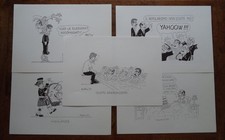 Giorgio Forattini stampe vignette politiche bianco e nero UNICEF 1997 cm 40 x 28