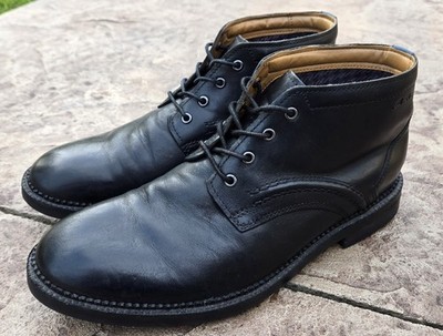 Clarks Men's Bushwick Mid Chukka Black Leather Boots 9.5