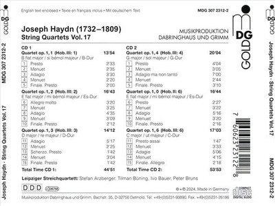 STREICHQUARTETTE OP. 1, VOL. 17
