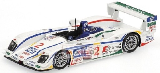 1:43 Minichamps Audi R8 Pirro 2Nd Place 12H Sebring 2005 400051302 Diecast Model-image