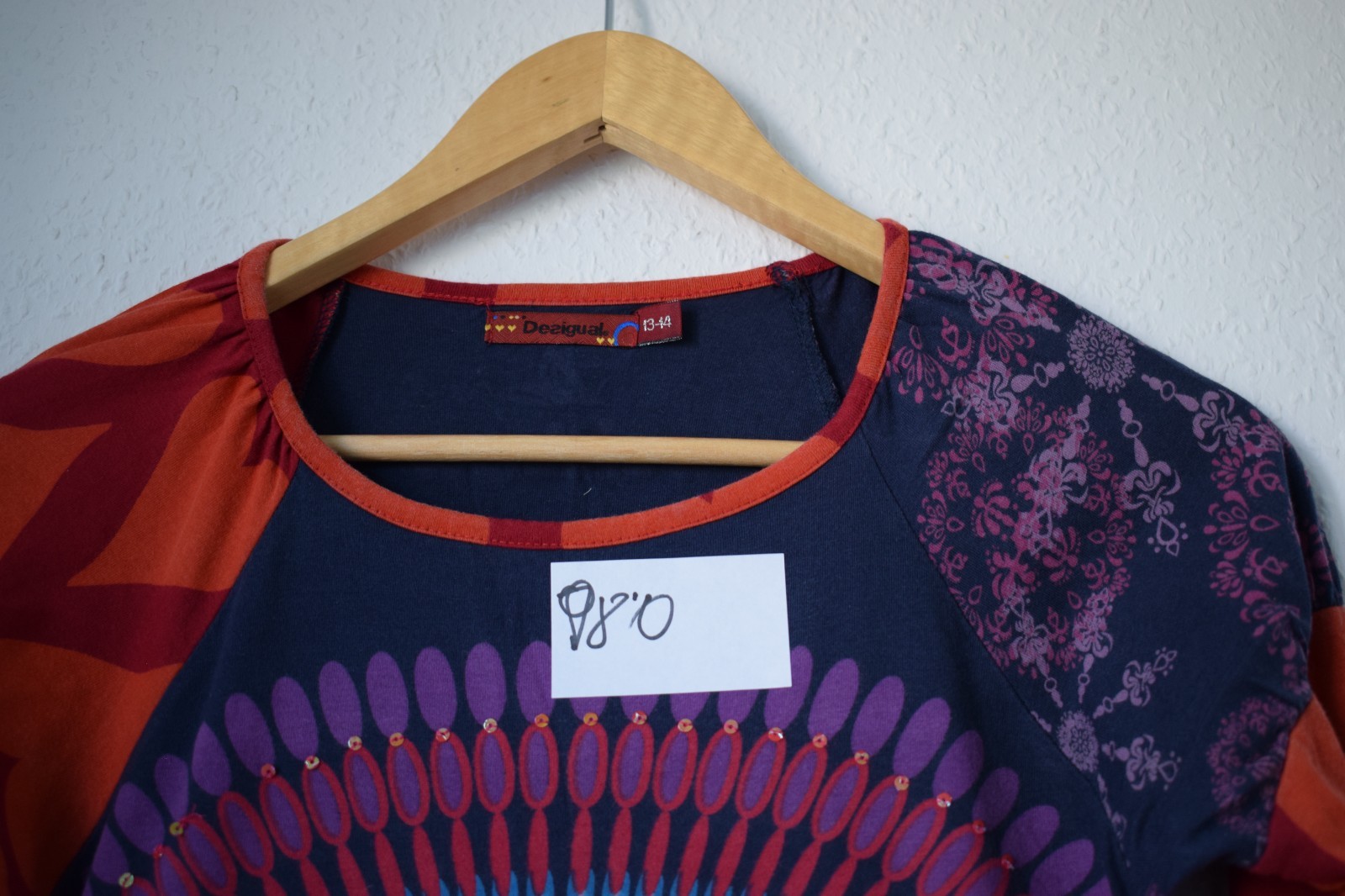 Desigual 'Rainbow' Girls' Patchwork Long Sleeve Tunic Dress image 3